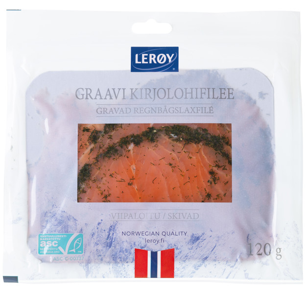 Graavikirjolohifilee 120g ASC