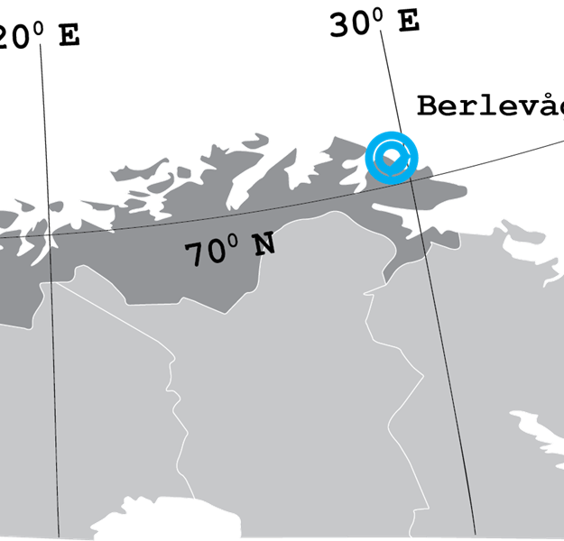 Kart over Berlevåg lokasjon