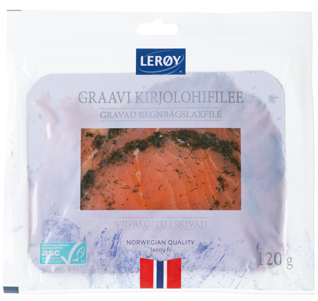 Graavikirjolohifilee 120g ASC