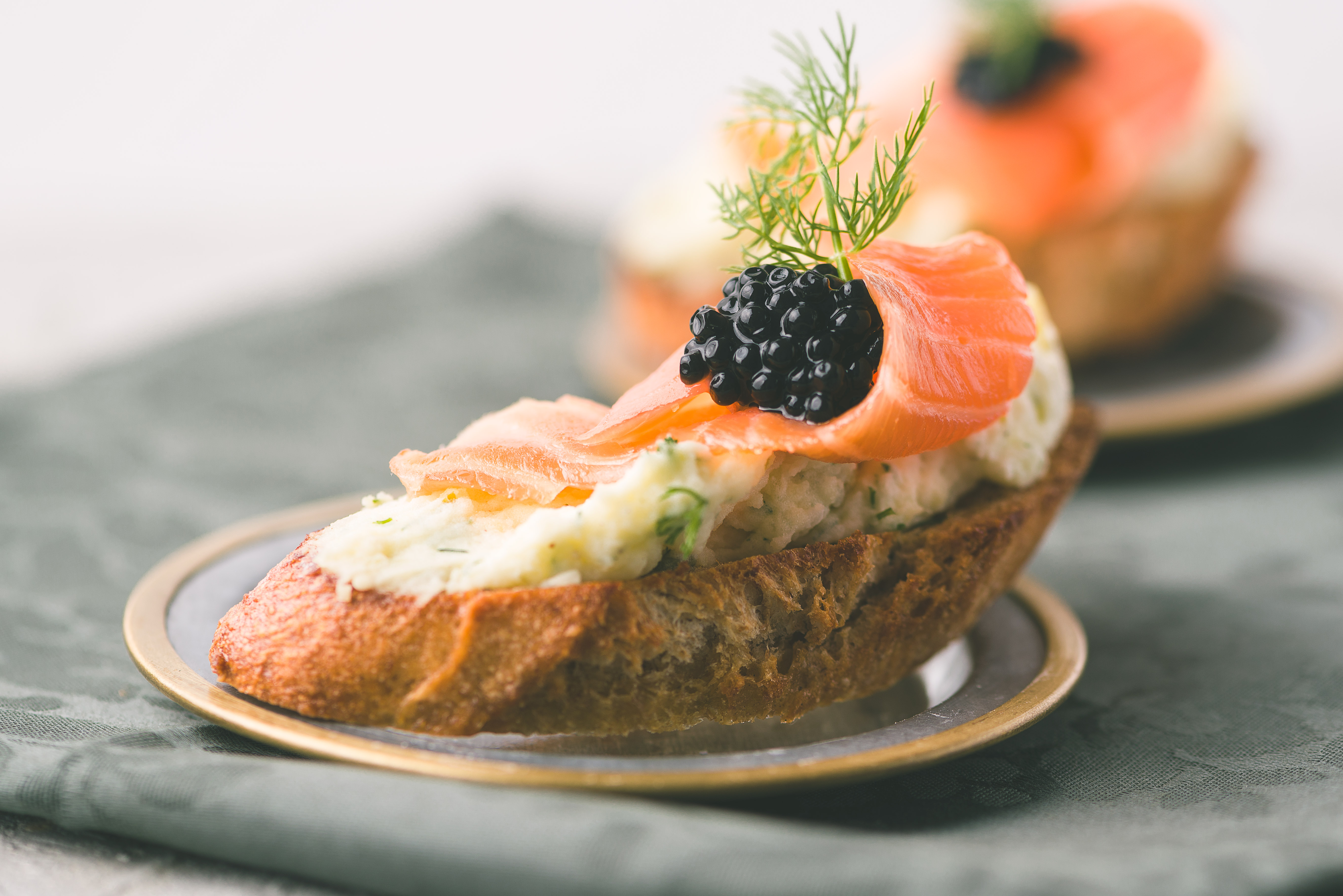 Tosta de salmón ahumado 