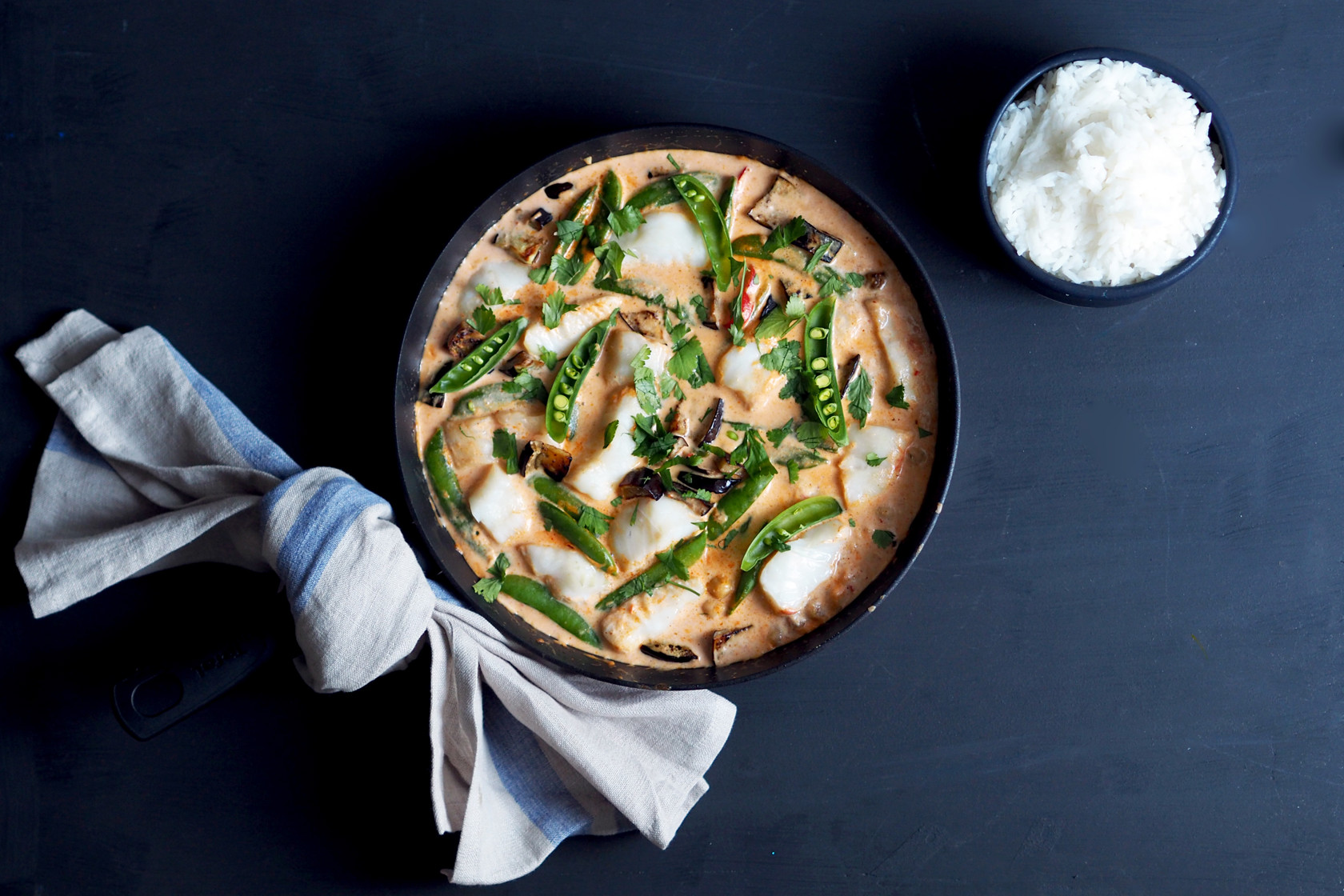 Skrei (winter cod) curry with ginger and coconut milk