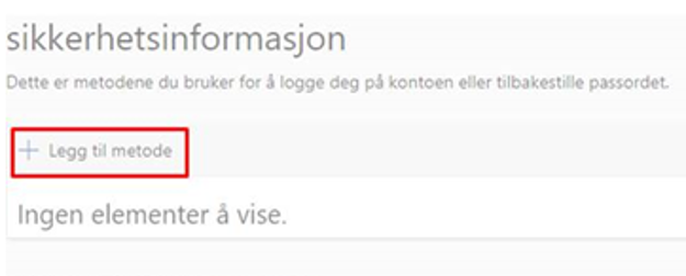Skjermbilde Multi-faktor autentisering