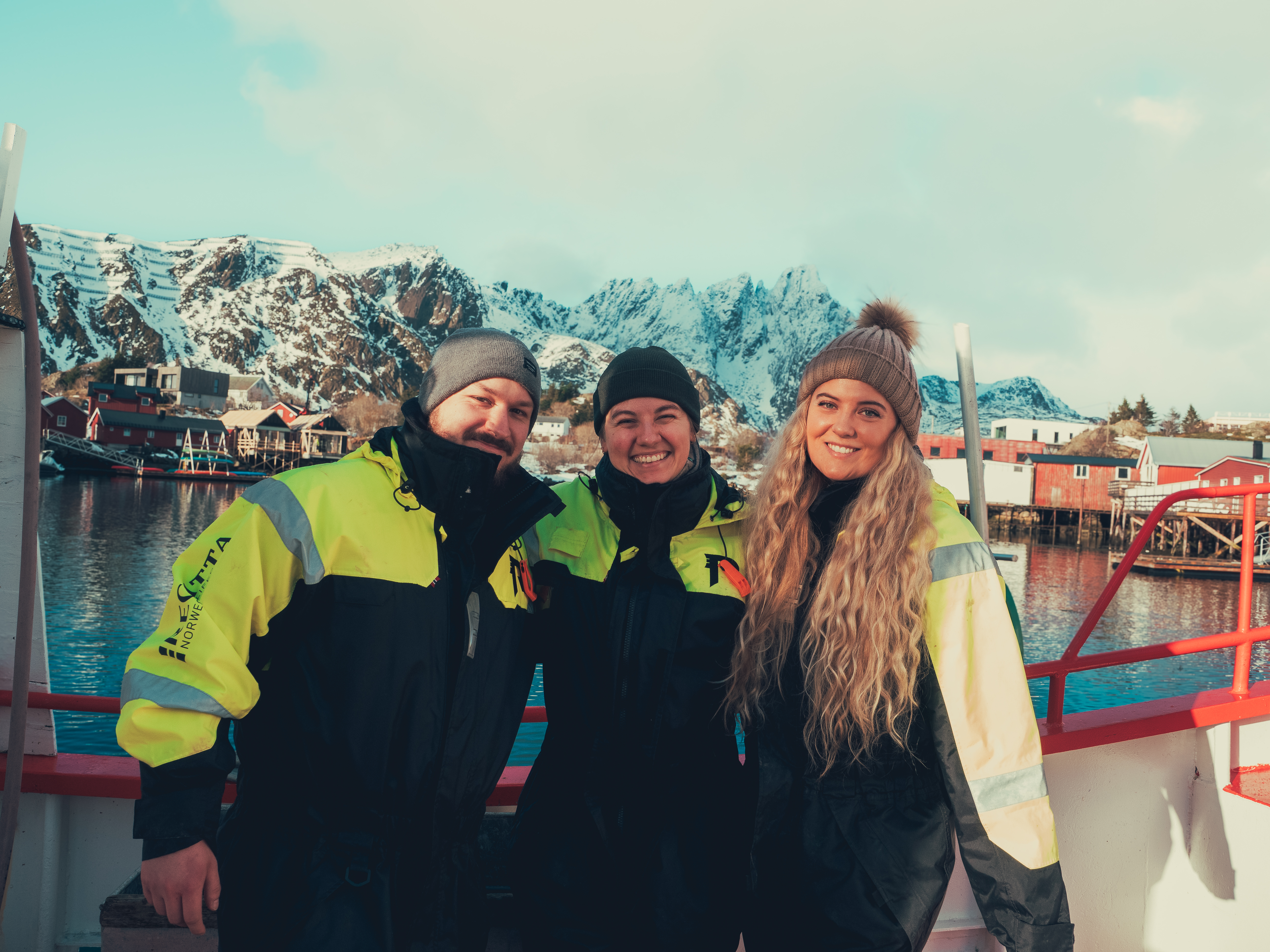 Trainee Fishing Trip 2026 - Three trainees in nature