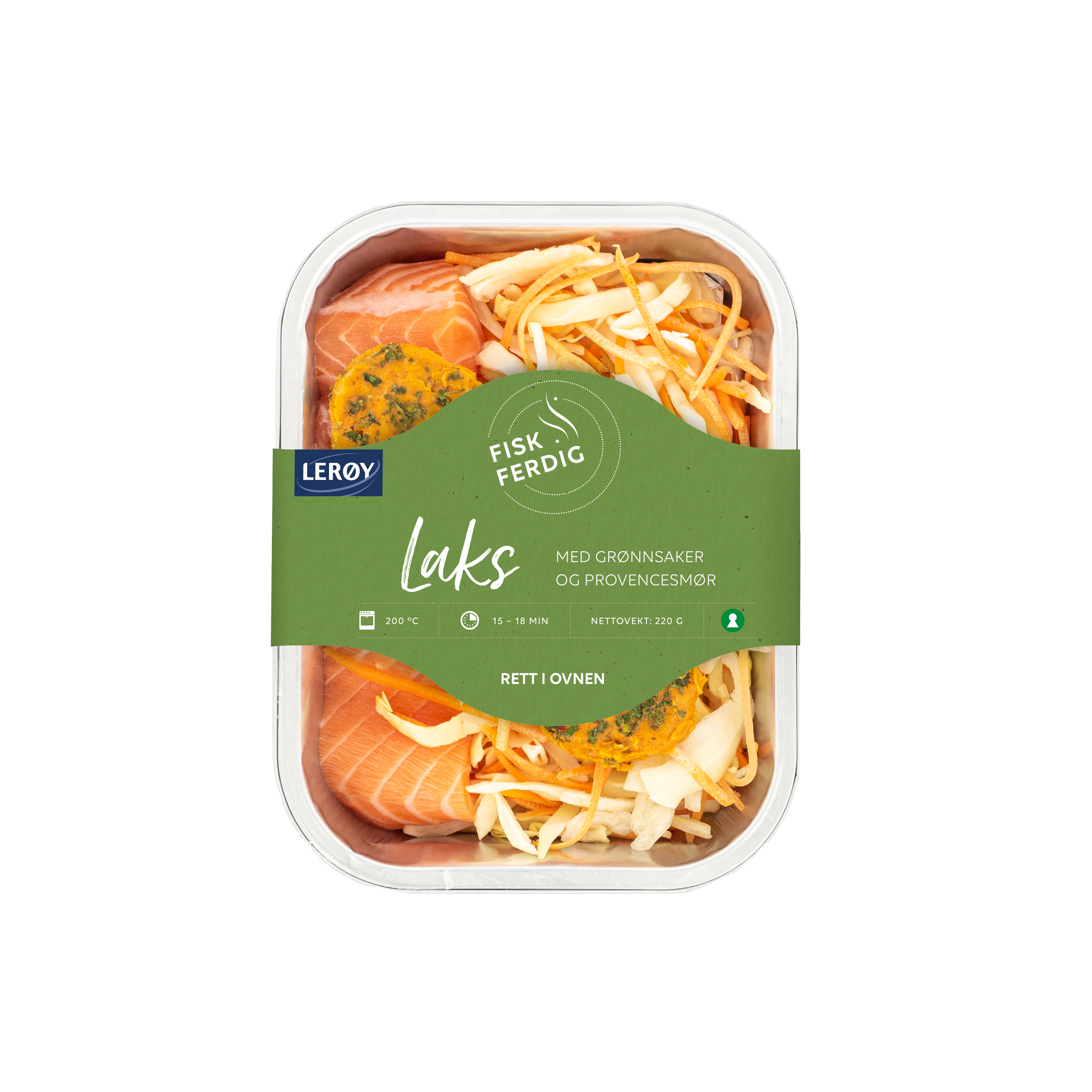 laks med grønnsaker