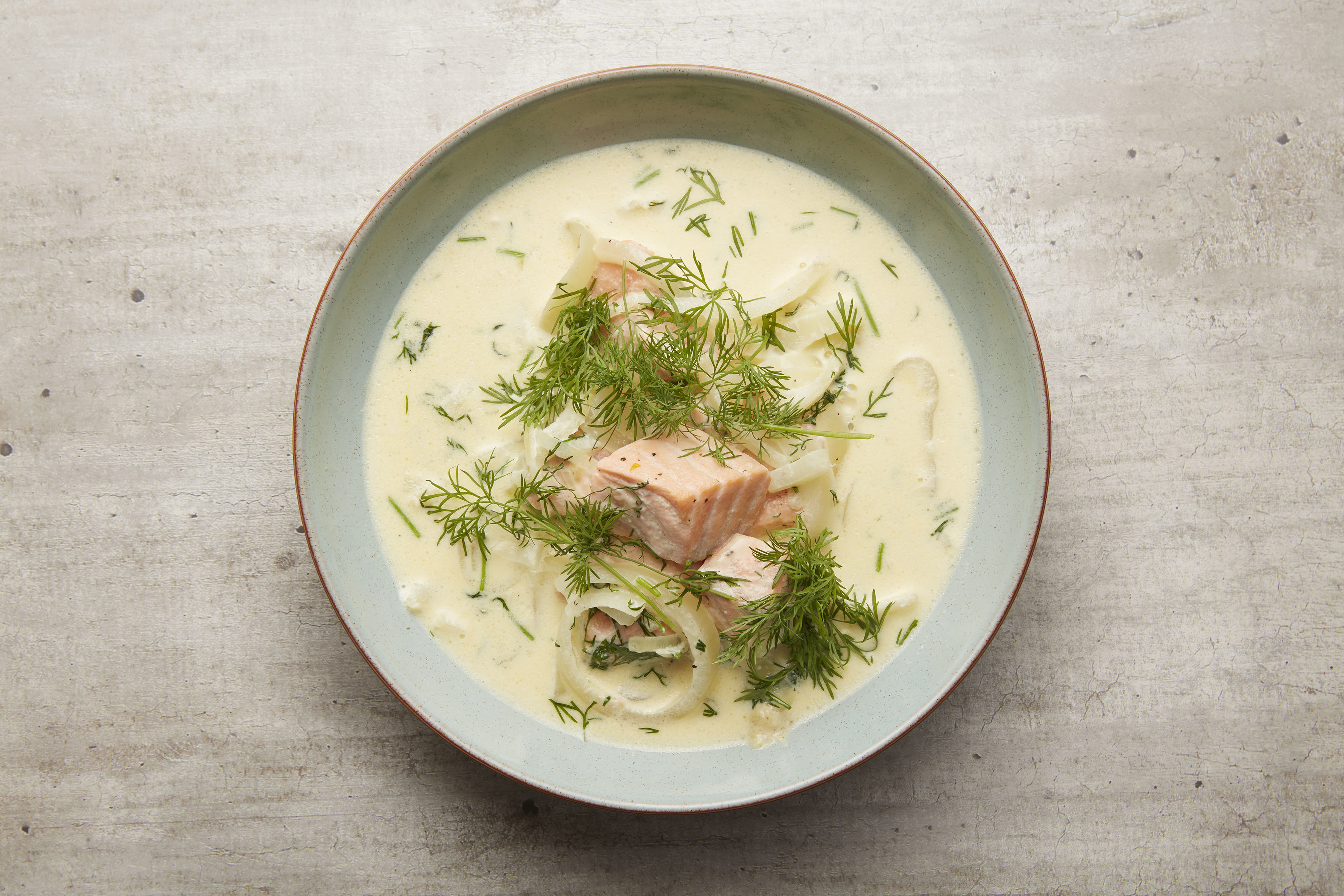 kremet løksuppe