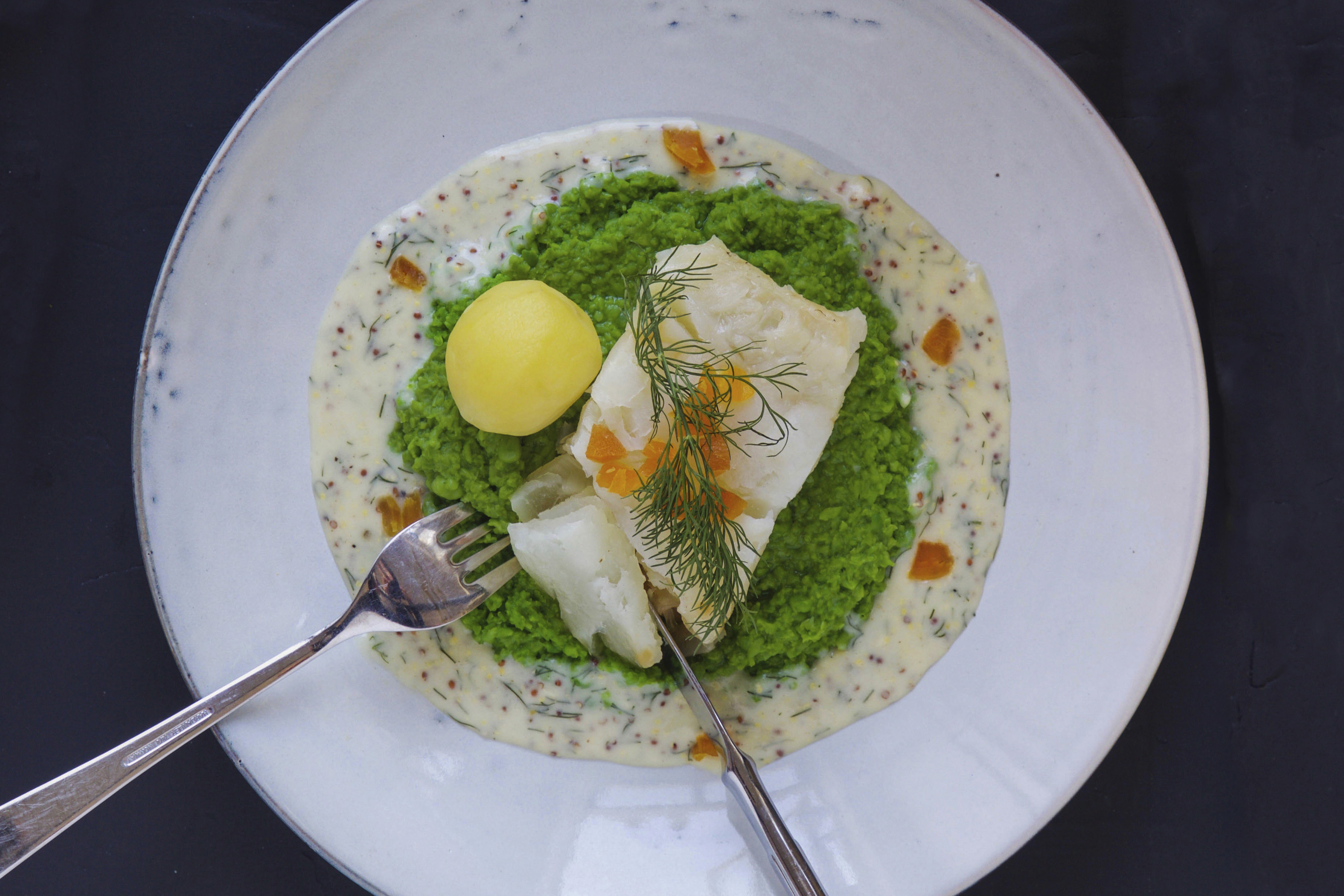 Lutefisk med sennepssaus