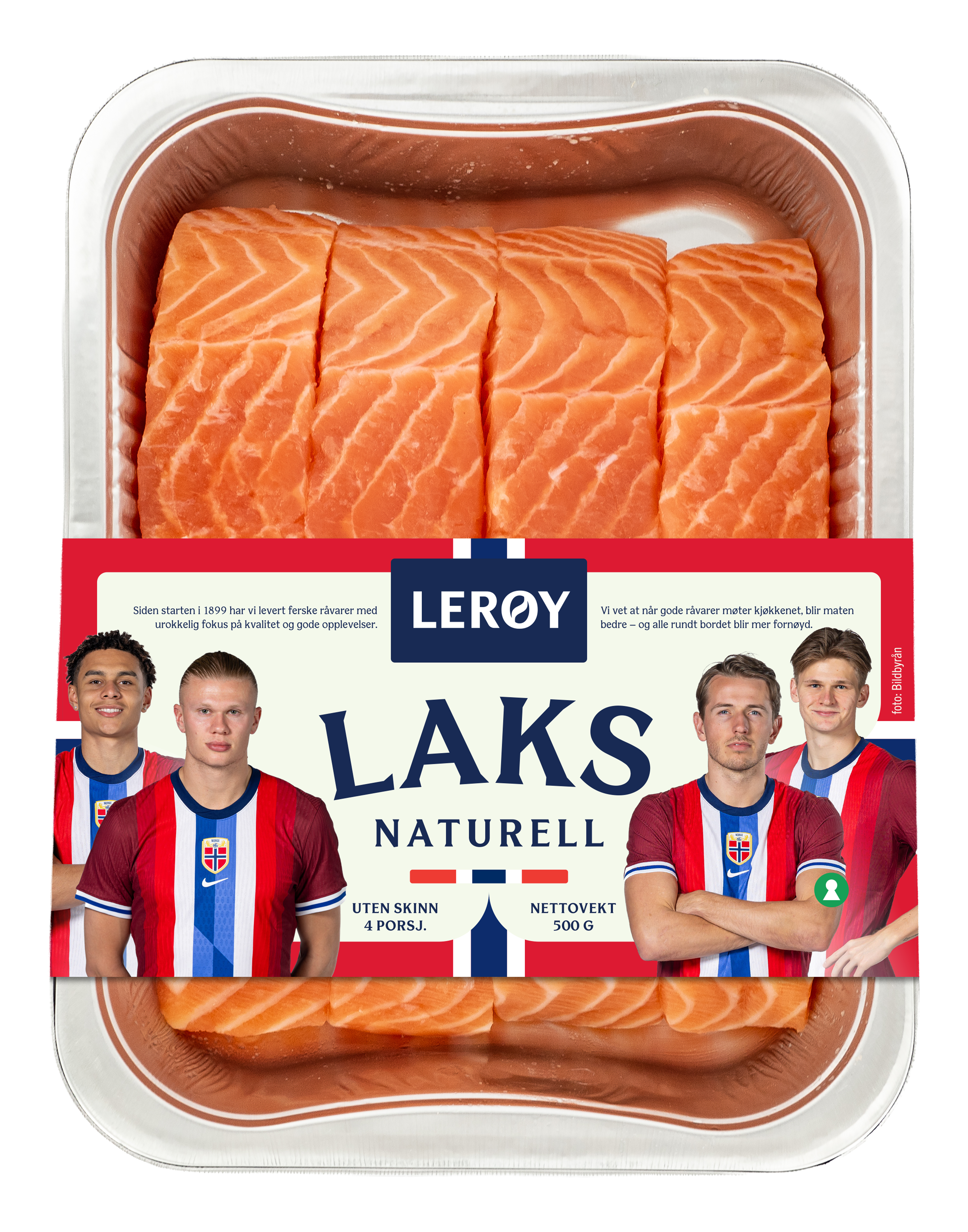 Aluminiumsform med laksefilet 