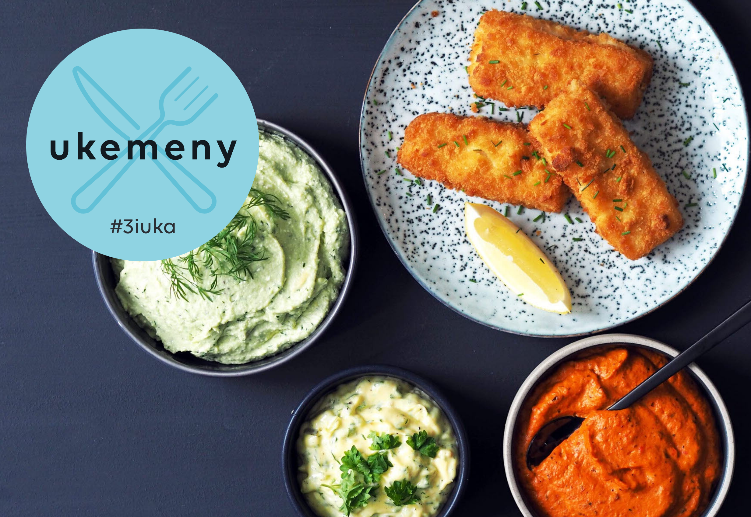 Panert torsk med dipp