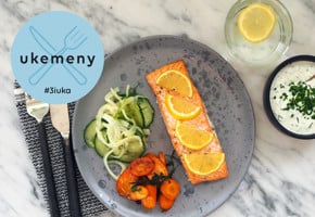 Laks med agurk- og fennikelsalat