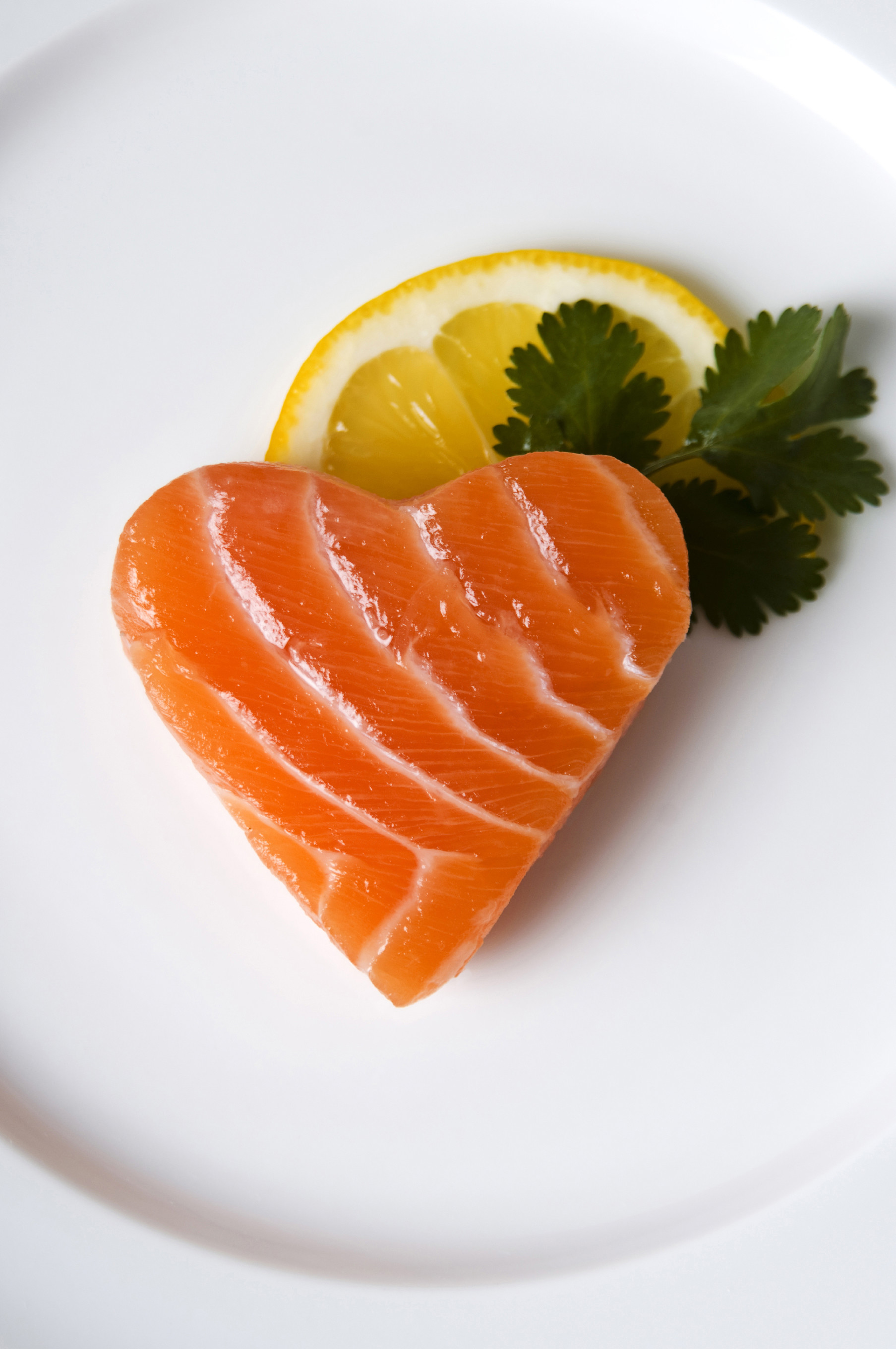 Salmon heart shaped