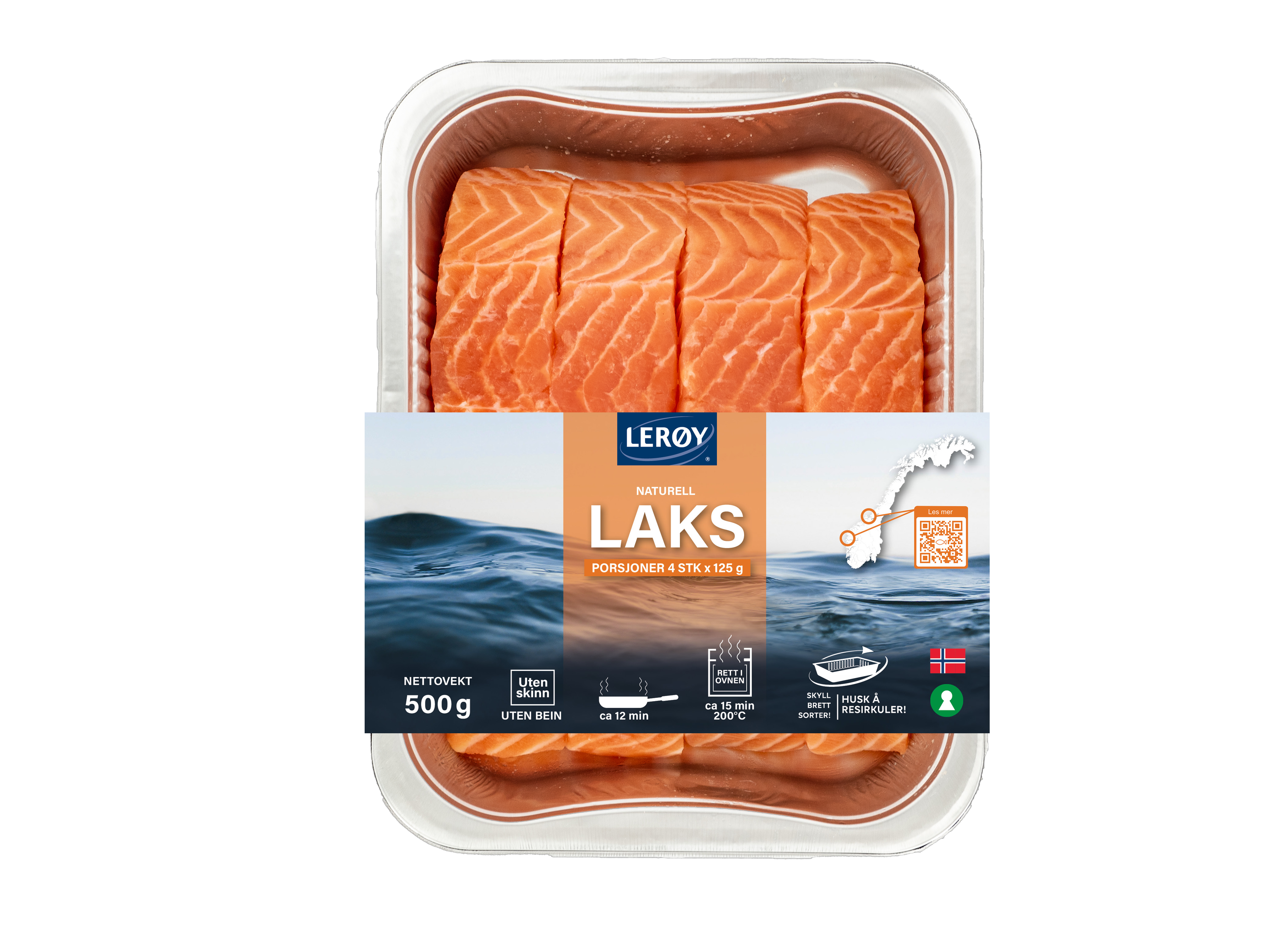 Laks porsjoner 4x125g