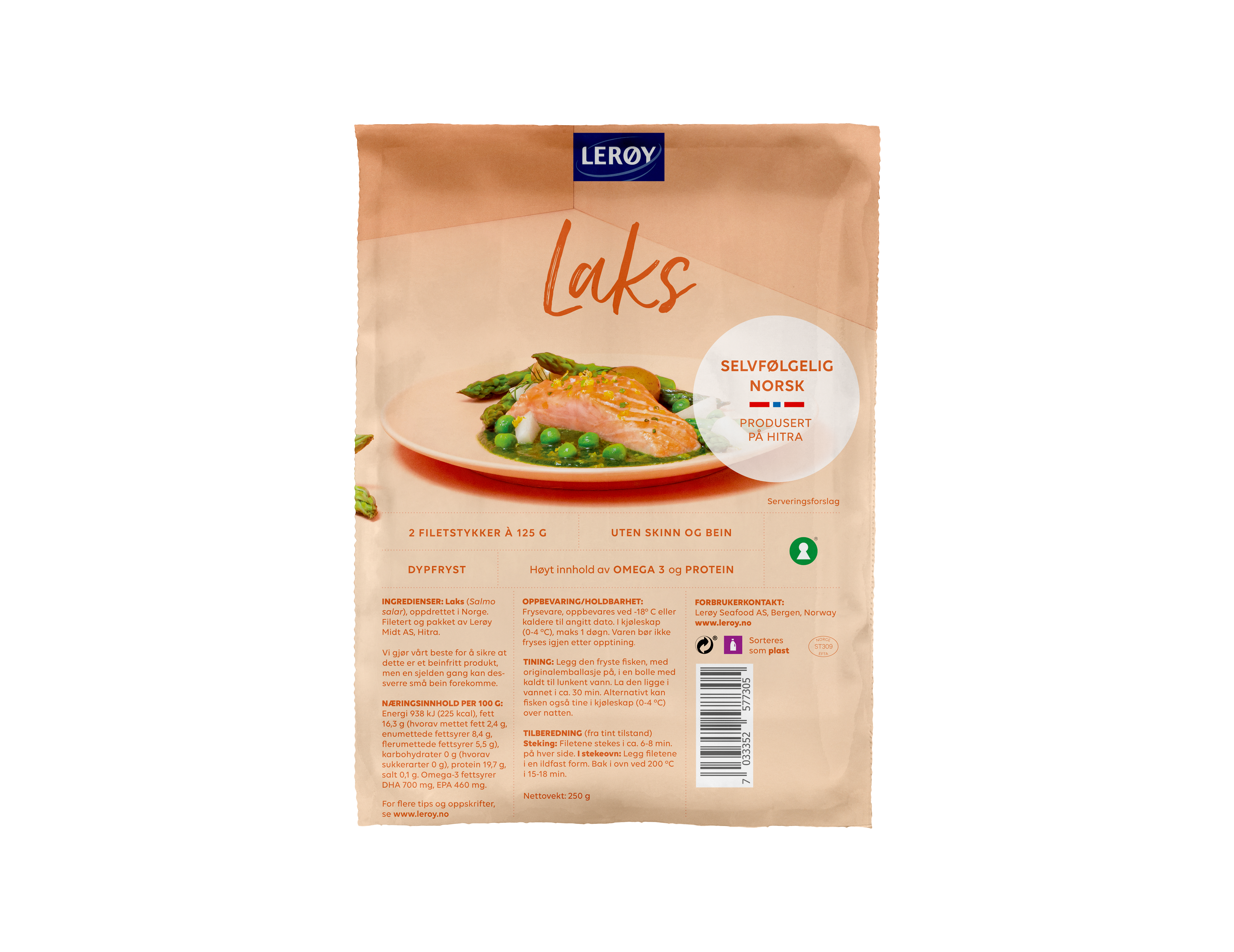 Laks naturell forpakning