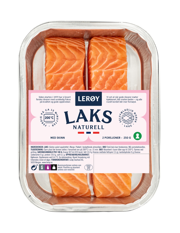Laksefilet med skinn