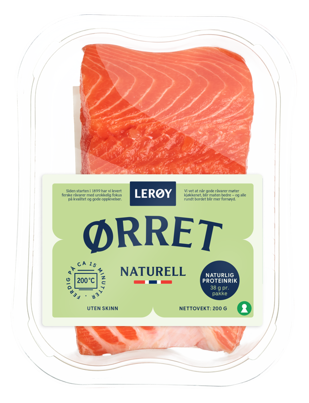 Forpakning ørretfilet 