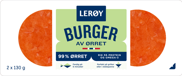 Forpakning ørretburger