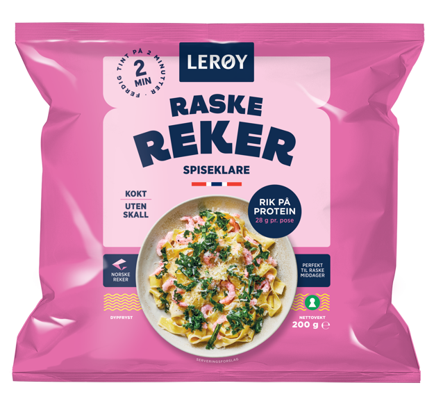 Raske reker i forpakning