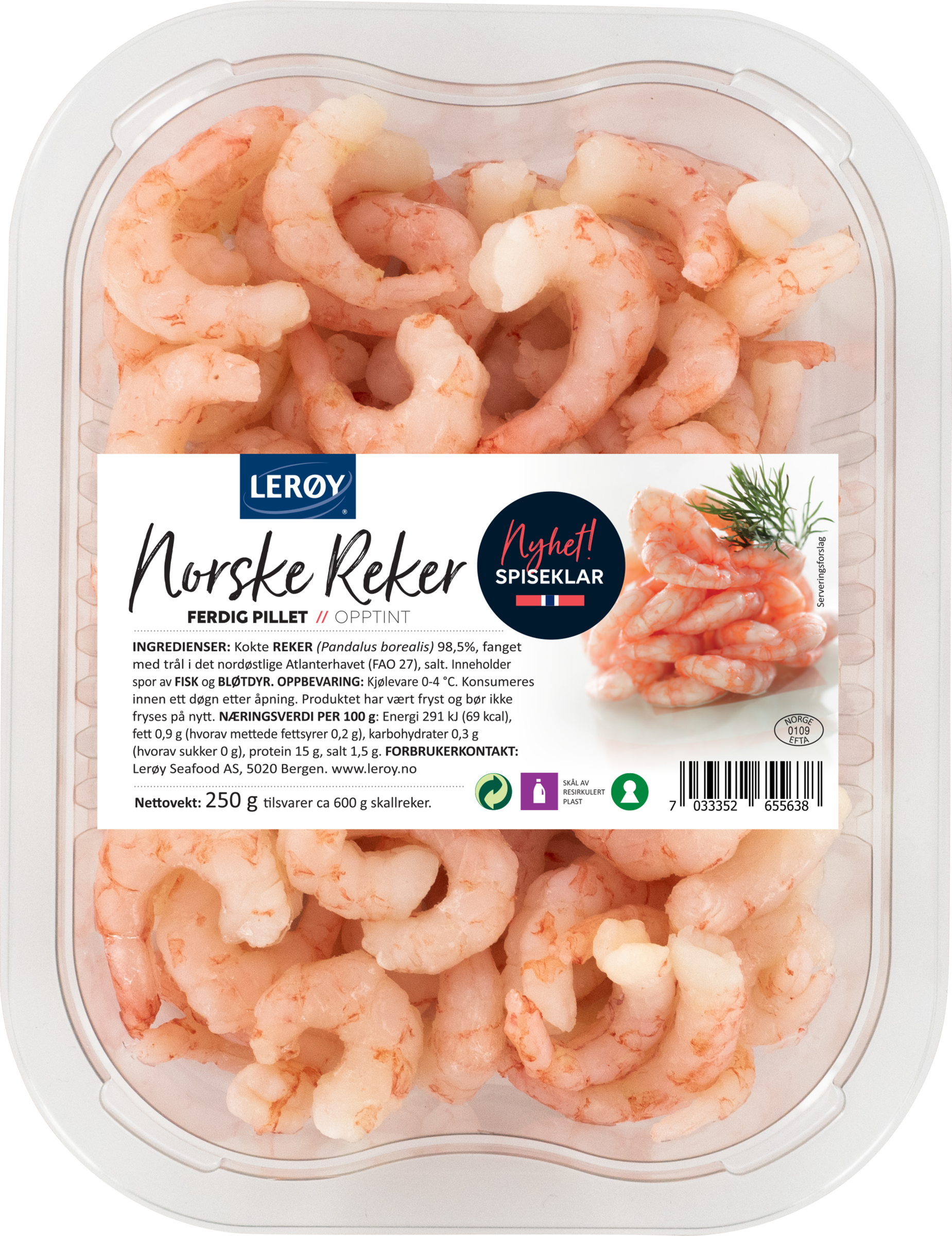 Norske reker 250g