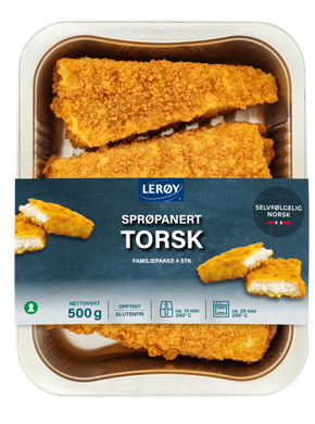Sprøpanert torsk