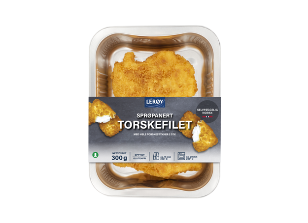 Sprøpanert torskefilet forpakning