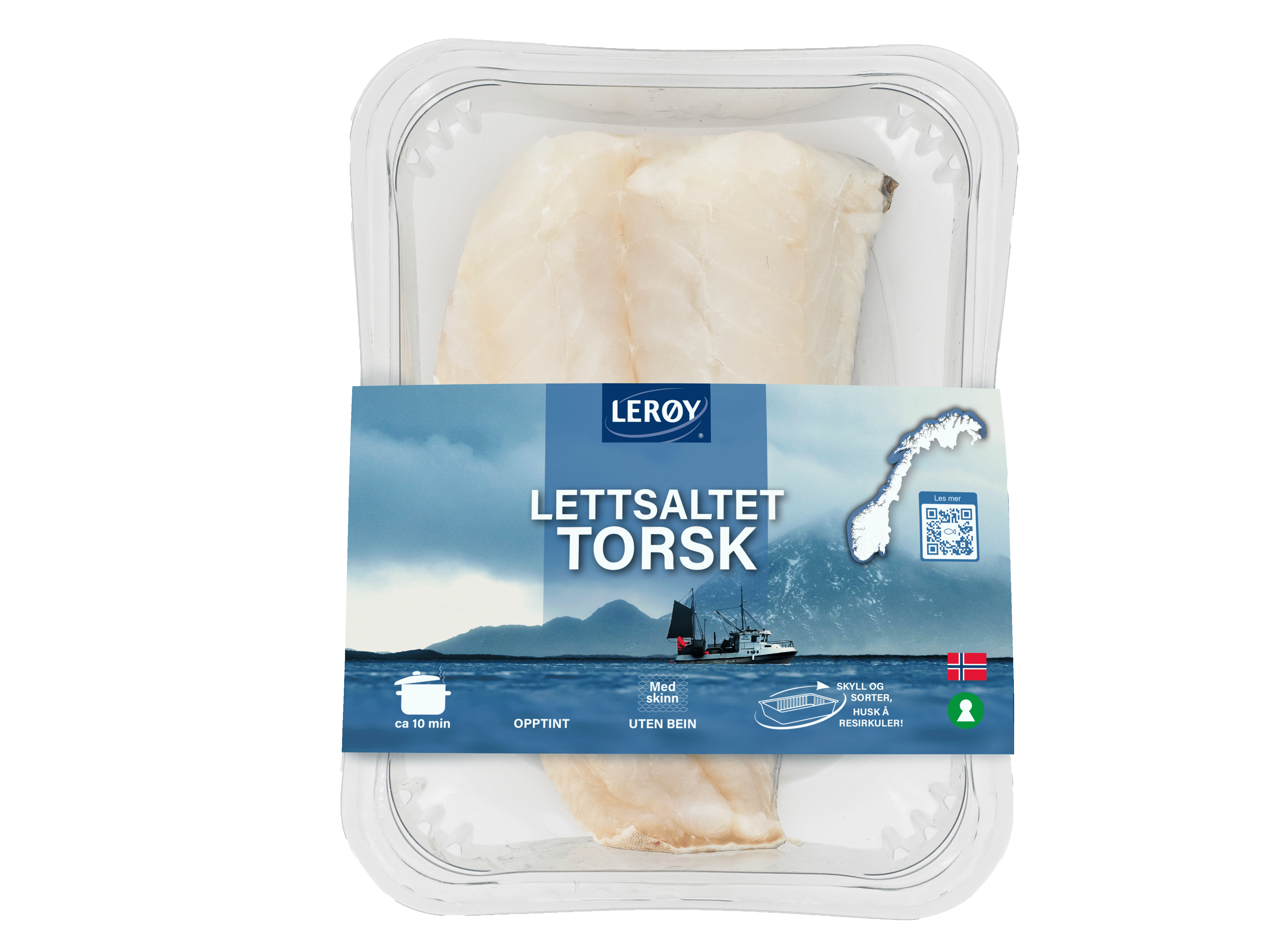 Lettsaltet torsk forpakning