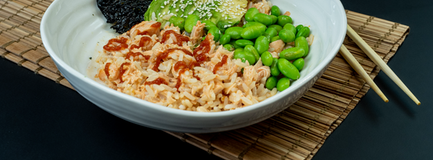 Test retten som trender på TikTok - Salmon rice bowl! 