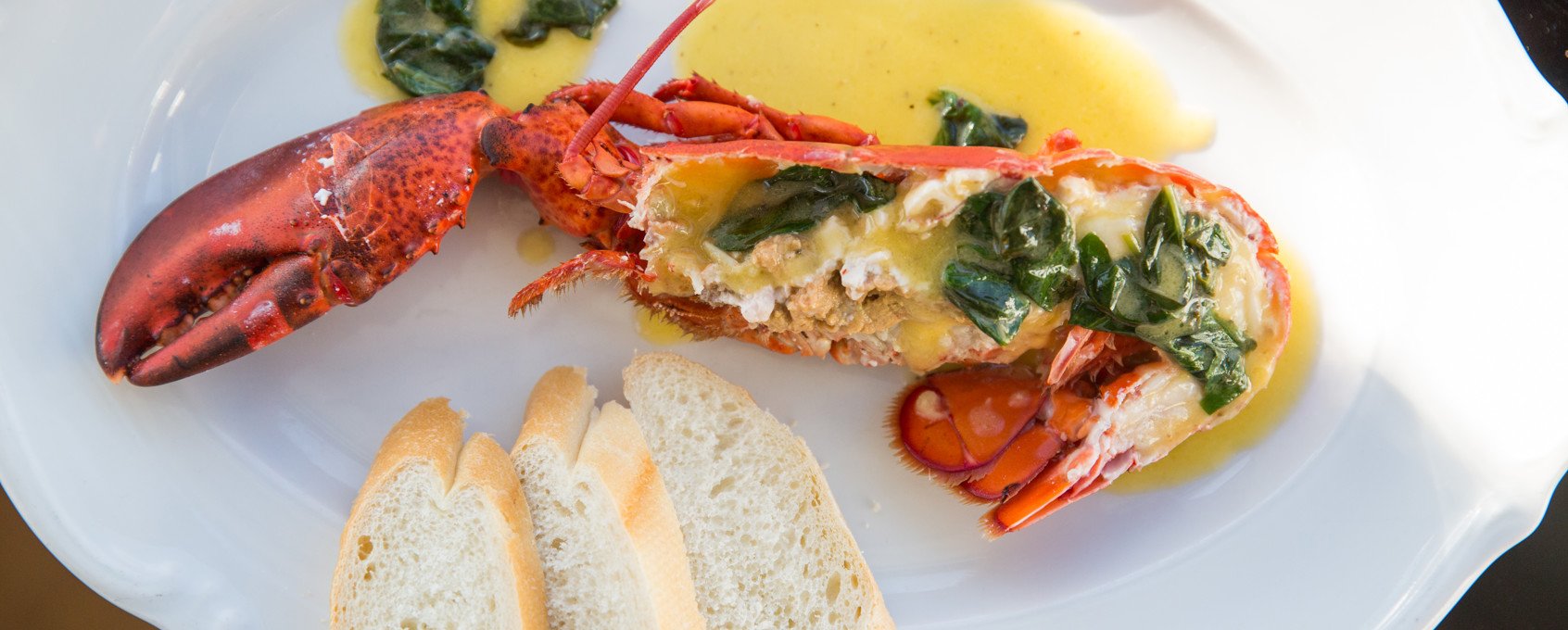 Lobster with lemon and basil butter