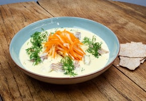 Fiskesuppe med røkt kolje