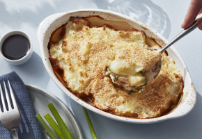 Teriyakilaks i form med potetmos