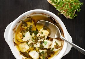 Oven-baked cod with garlic