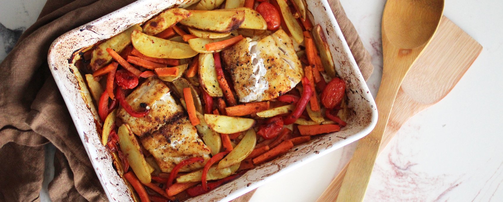 Torsk i form med karrimarinade