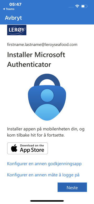 Authenticator Steg 5